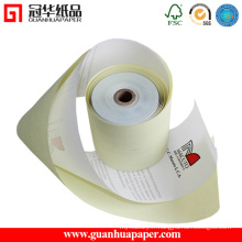 Rouleaux de papier autocopiant certifiés ISO de 76 mm et 2 carrés pour POS
